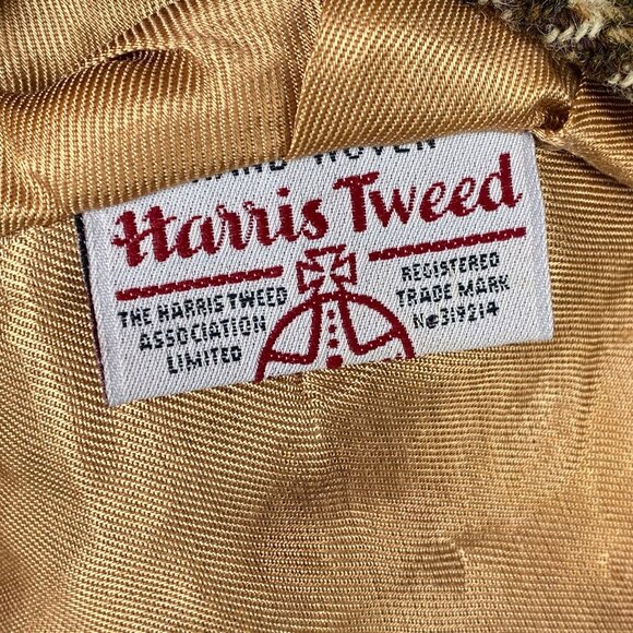 Harris Tweed Patchwork Wool Newsboy Cabbie Hat Cap Handwoven Made in Scotland - Picture 8 of 9